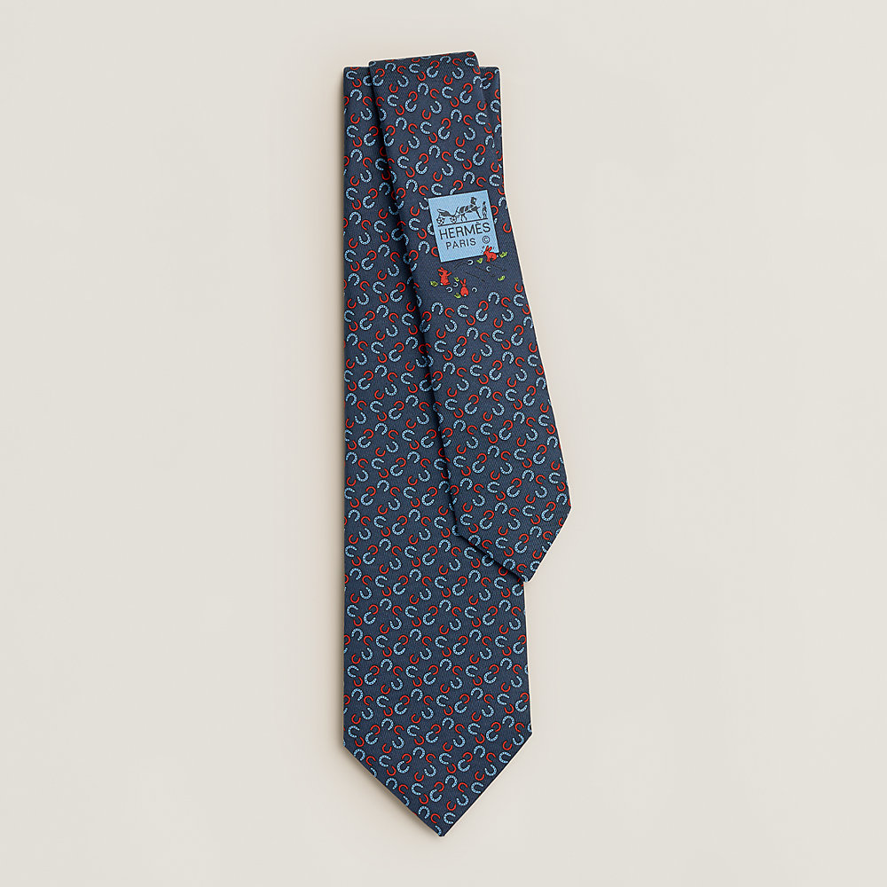 Fers Lucky tie - Blue | Hermès USA